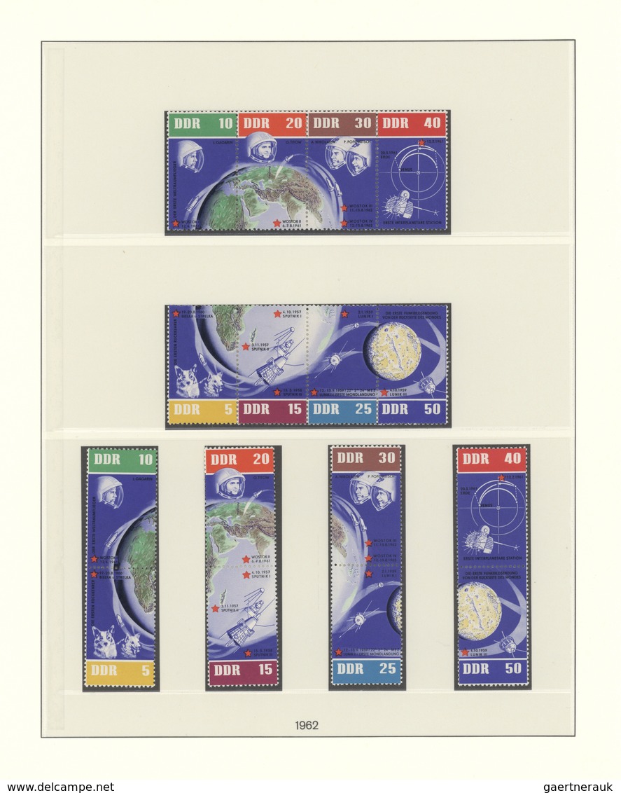 DDR - Zusammendrucke: 1955/1990, postfrische Qualitäts-Sammlung in drei Lindner-Falzlos-T-Vordruckal