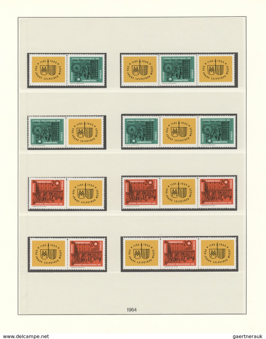 DDR - Zusammendrucke: 1955/1990, postfrische Qualitäts-Sammlung in drei Lindner-Falzlos-T-Vordruckal