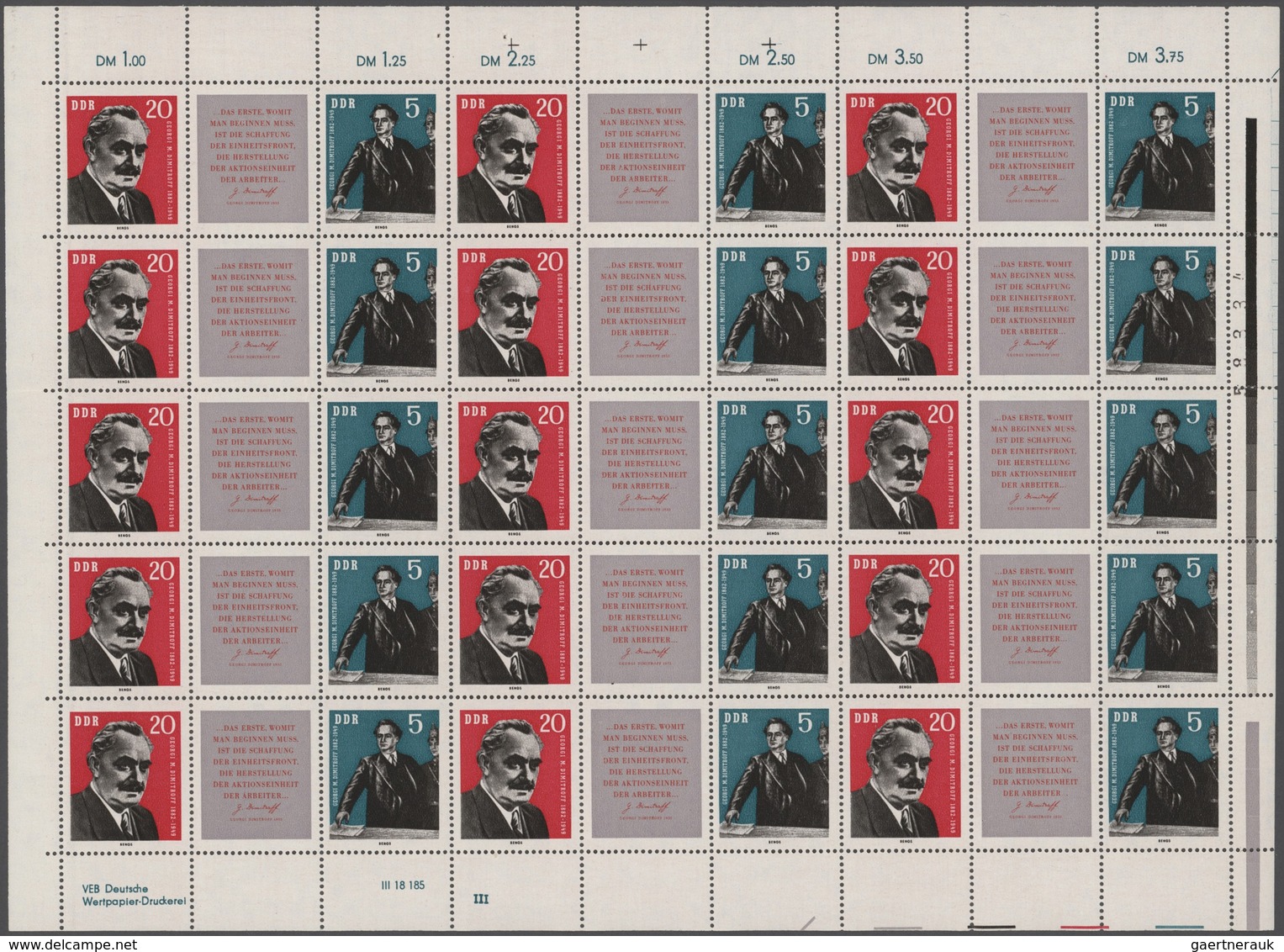 DDR - Zusammendrucke: 1955/1990, Postfrische Sammlung Von Ca. 68 Zusammendruckbögen (teils Markenhef - Se-Tenant