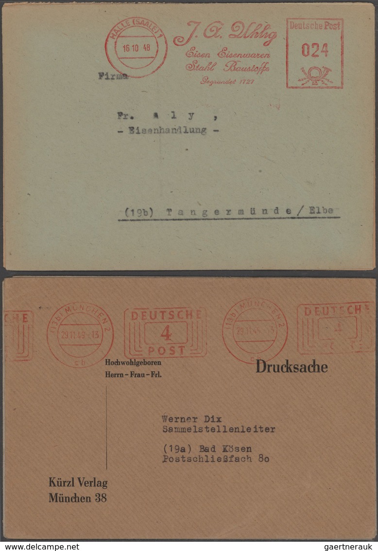 DDR - Dienstmarken: 1948/1972 (ca.), über 400 Behörder- Und Geschäftsbriefe In Drei Alben, Einige Mi - Other & Unclassified