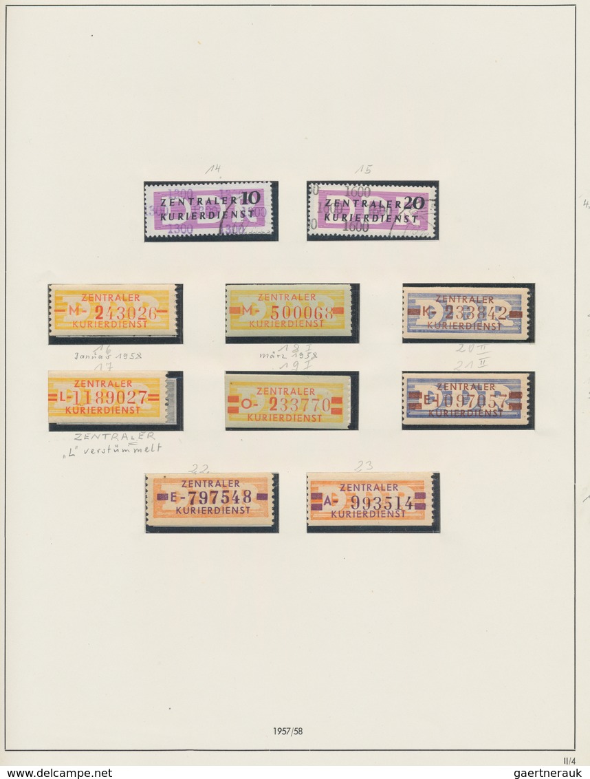 DDR - Dienstmarken: 1954/1990, Postfrische Und Gestempelte Sammlung Dienst Und ZKD Im Safe-Ringbinde - Autres & Non Classés