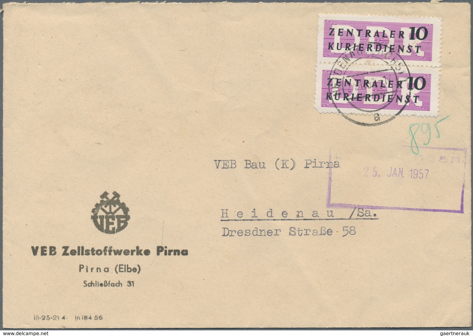 DDR - Dienstmarken: 1956/1970, Partie Von Ca. 230 Briefen Mit Frankaturen Dienst A/B/Wertstreifen In - Autres & Non Classés
