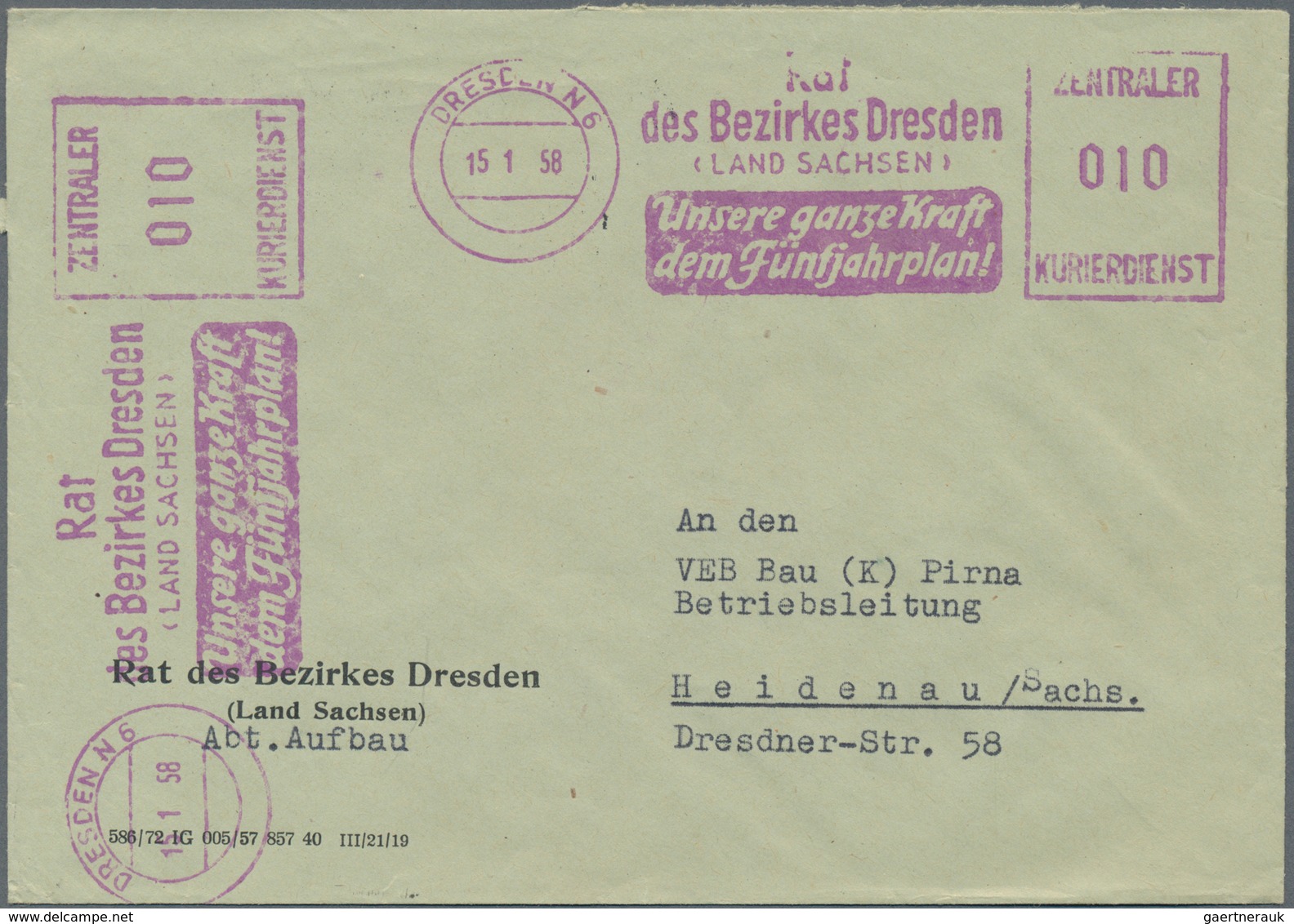 DDR - Dienstmarken: 1956/1970, Partie Von Ca. 230 Briefen Mit Frankaturen Dienst A/B/Wertstreifen In - Autres & Non Classés