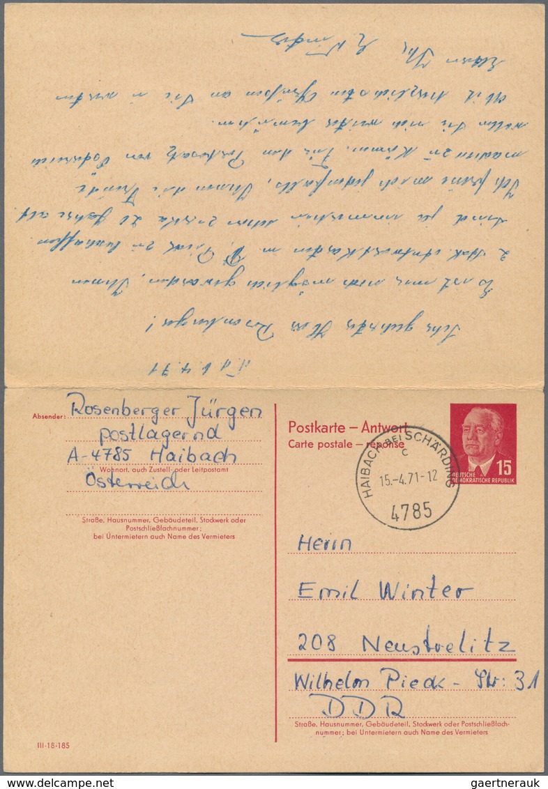 DDR - Ganzsachen: 1949/89, Sammlung Der Gebrauchten Ganzsachenpostkarten Ab P 40, Insgesamt Mehr Als - Autres & Non Classés