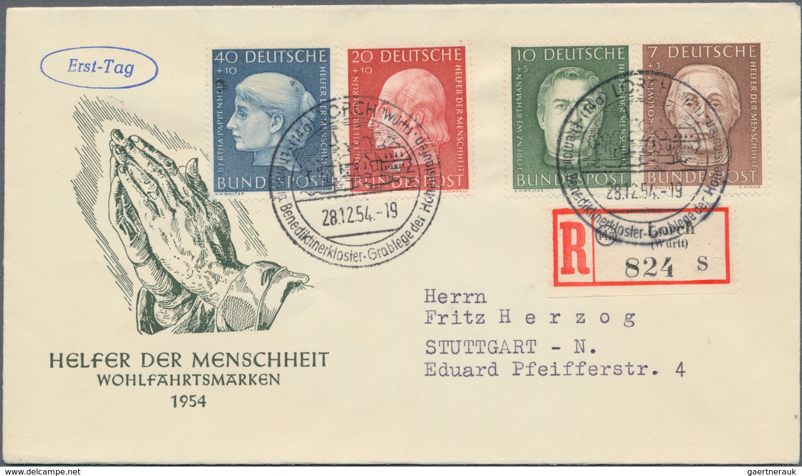 Bundesrepublik Und Berlin: 1950/1959, Saubere Partie Von FDCs: Bund 1952/1959 Mit 68 Stück Sowie Ber - Sammlungen