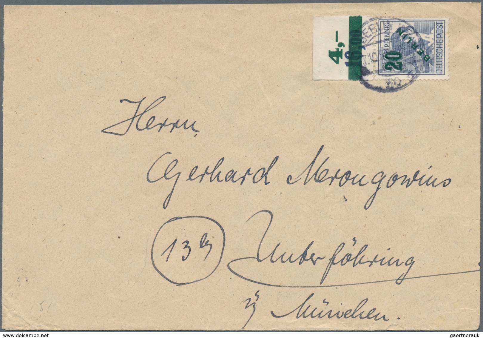 Berlin: 1850/1992 (ca.), fast nur bis 1955, vielseitige Partie von ca. 155 Belegen, dabei Dt.Reich-V