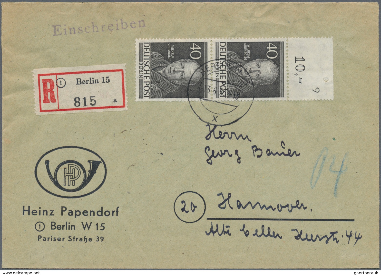 Berlin: 1945/1990, umfassende Sammlung von ca. 1.420 Briefen und Karten ab einigen Vorläufern bis hi