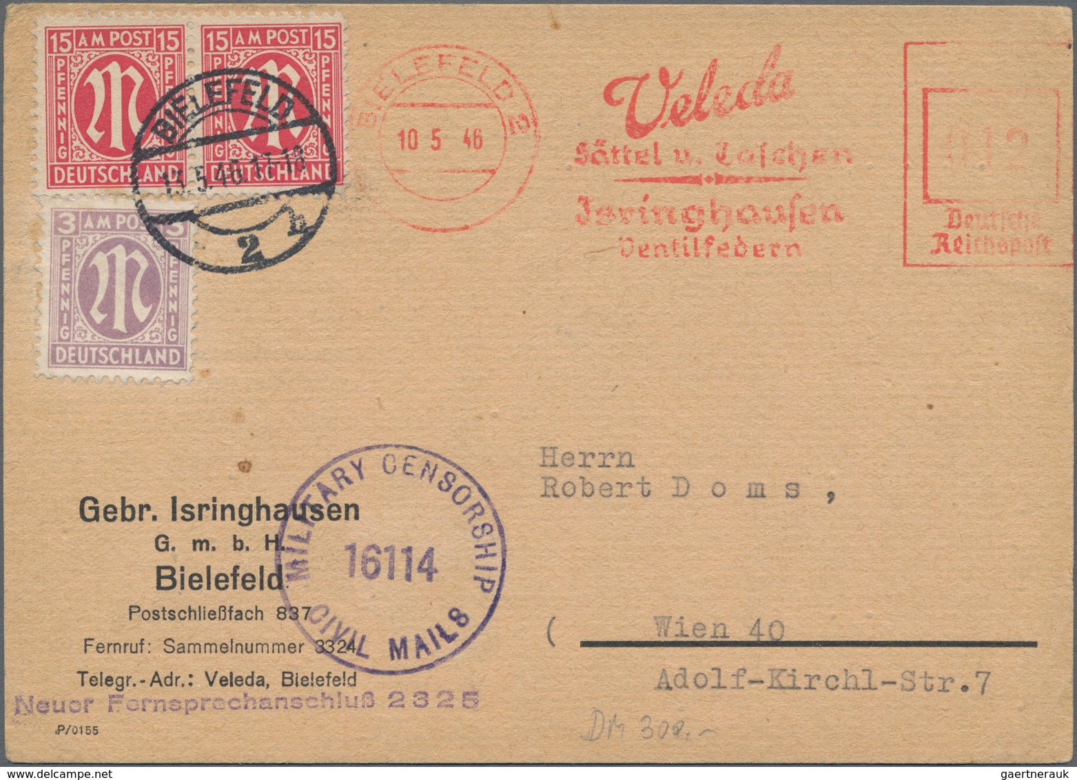 Berlin: 1945-1955, Partie Mit über 80 Briefen Und Belegen, Ab AM-Post, Hauptmenge Berlin, Dabei Vorl - Neufs