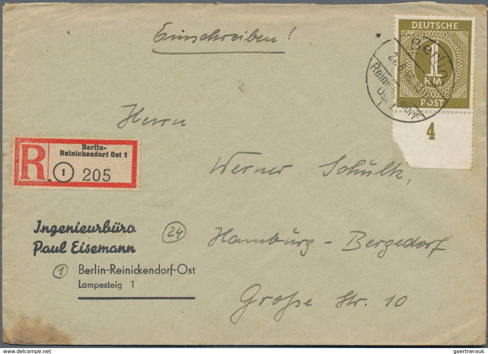 Berlin: 1946/1990, Posten Von über 230 Belegen Mit Einigen Berlin-Vorläufern, Etwas Schwarz- Und Rot - Unused Stamps