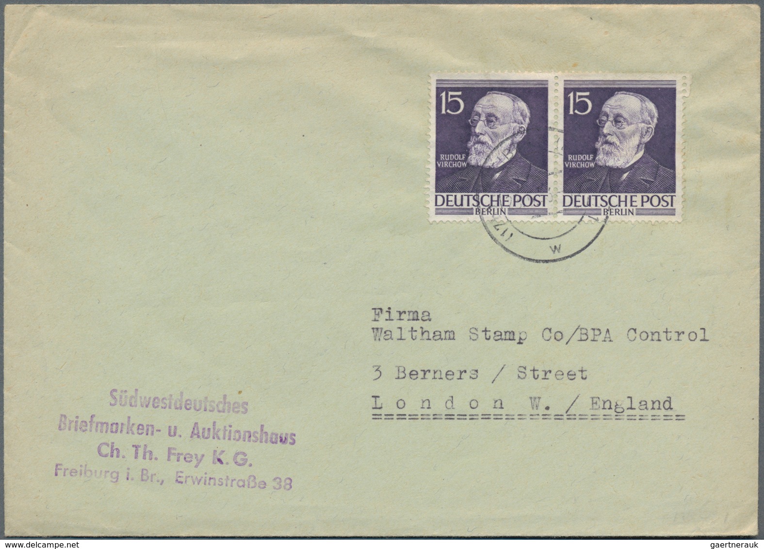 Berlin: 1948/1962, vielseitige Partie von ca. 215 Briefen und Karten, etwas unterschiedliche Bedarfs