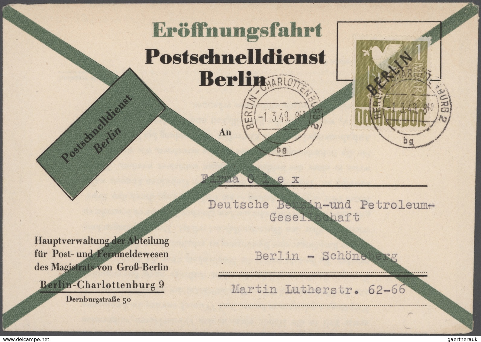 Berlin: 1948/1966, schöner Posten von 23 Einzel-, Mehrfach- und Mischfrankaturen, beginnend mit zwei