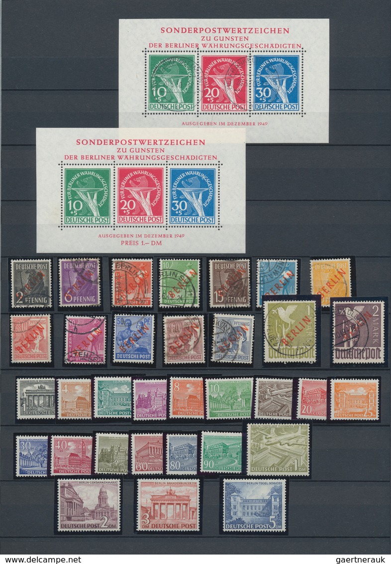 Berlin: 1948/1988, Meist Postfrischer Sammlungsbestand Auf Steckseiten, Dabei Etliche Bessere Anfang - Unused Stamps