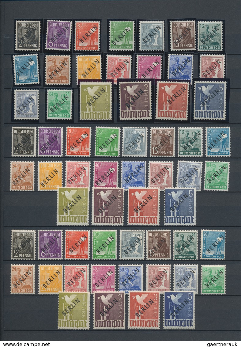 Berlin: 1948/1988, Meist Postfrischer Sammlungsbestand Auf Steckseiten, Dabei Etliche Bessere Anfang - Unused Stamps