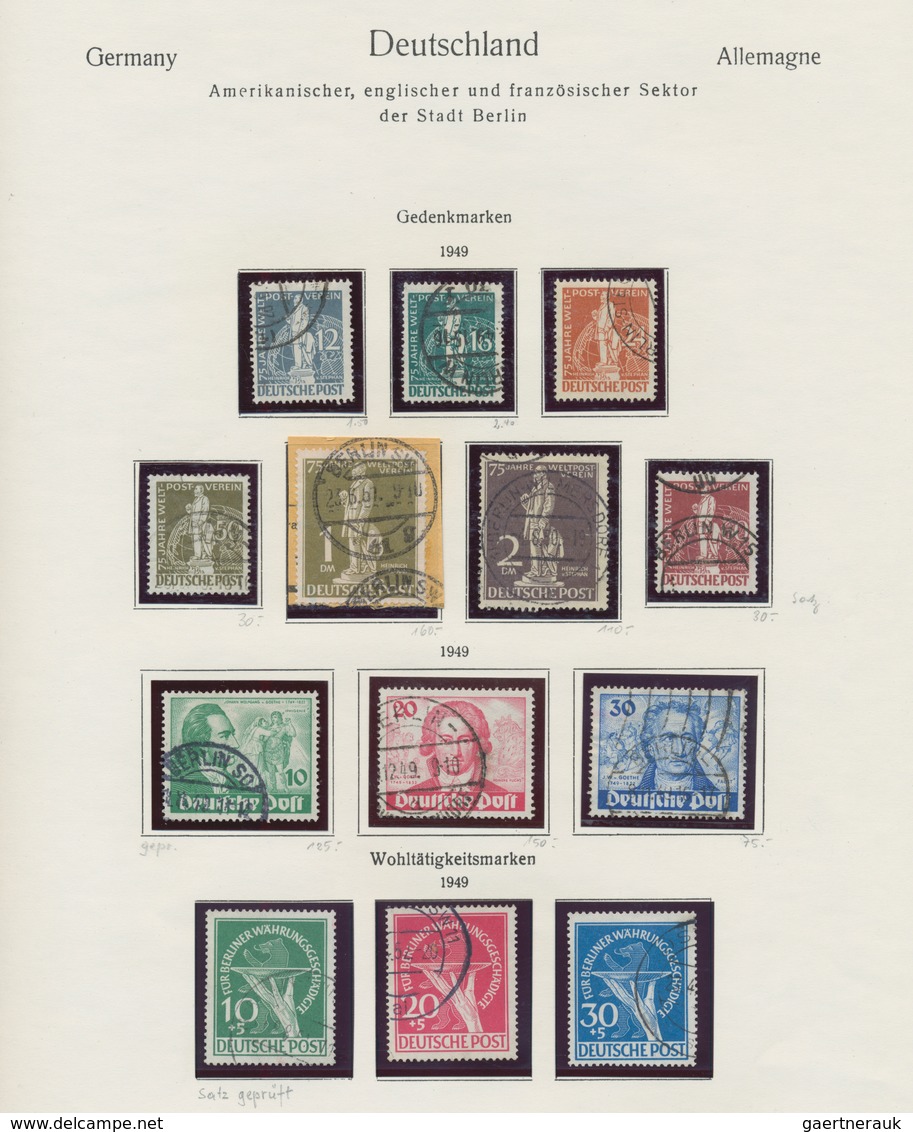 Berlin: 1948/1990, Komplette Gestempelte Sammlung, Bessere Werte Meist Geprüft Und Zusätzlich Weiter - Ungebraucht