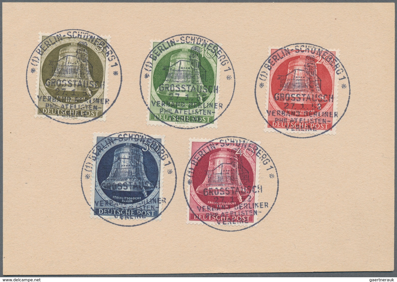 Berlin: 1951/1957, GLOCKEN, Vielseitige Sammlung Von 67 Briefen, Karten Und Ganzsachen Mit Entsprech - Unused Stamps