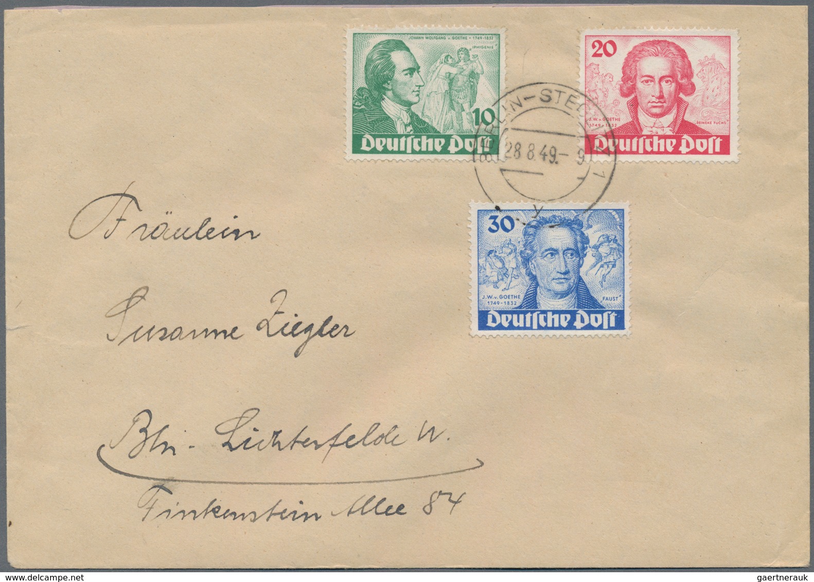 Berlin: 1951/55, Lot Mit 15 Dekorativen Belegen Mit Sondermarken Der Ersten Jahre, Dabei Lortzing Pe - Unused Stamps