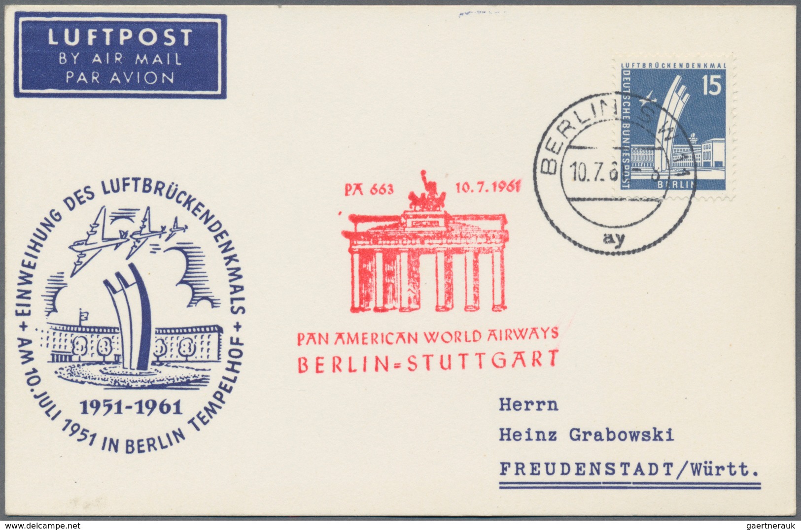 Berlin: 1953 - 1964, Posten Von über 90 Belegen, Dabei Einschreiben, Luftpost, FDC Und Souvenierkart - Neufs