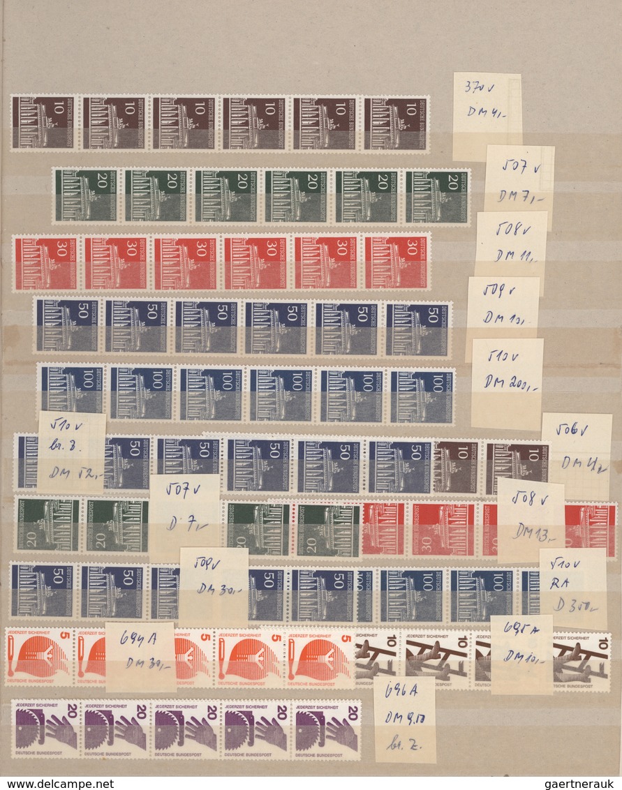 Berlin - Rollenmarken: 1941/2001 (ca.), Enormer Bestand Rollenmarken, Streifen Und ROLLENENDEN Ab Et - Roulettes