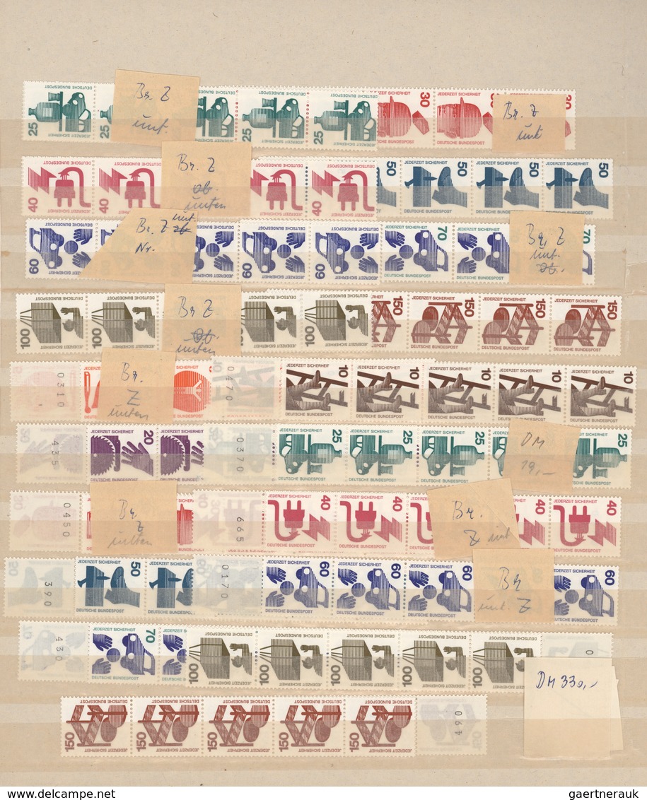 Berlin - Rollenmarken: 1941/2001 (ca.), Enormer Bestand Rollenmarken, Streifen Und ROLLENENDEN Ab Et - Roller Precancels