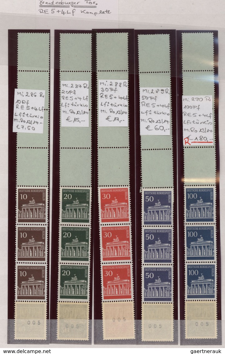 Berlin - Rollenmarken: 1956/1989, Postfrische Spezial-Sammlung Der Rolenmarken Mit Meist 3er- Und 5e - Roulettes