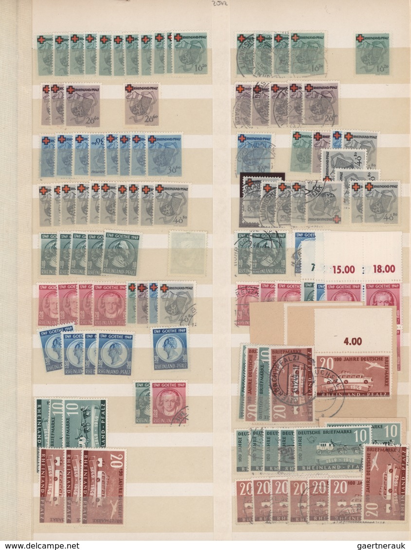 Französische Zone: 1945/1949, reichhaltiger und umfassender, hochwertig besetzter Lagerposten mit Al