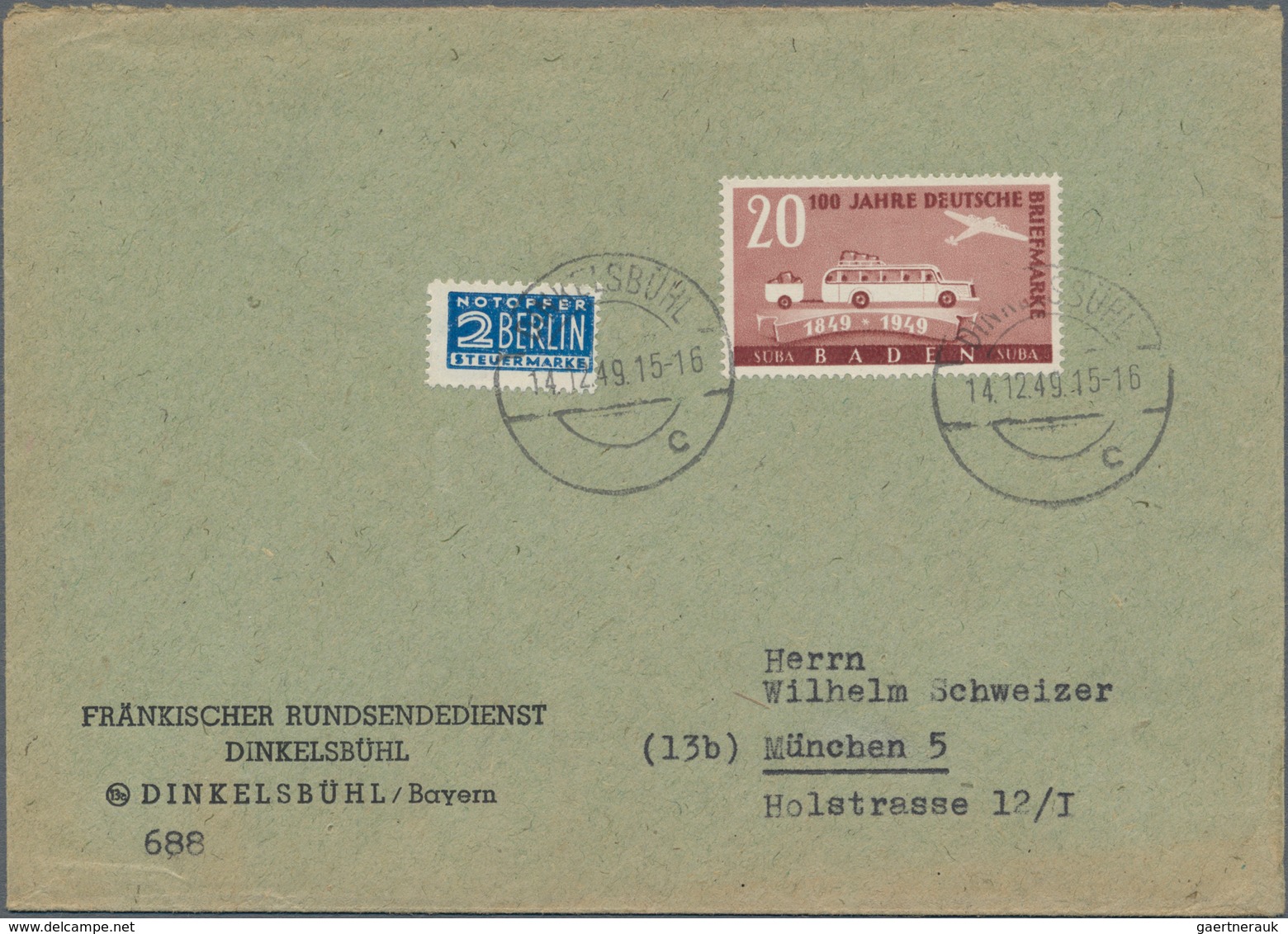 Französische Zone: 1945/1949, Vielseitige Partie Von Ca. 190 Briefen Und Karten Mit Frankaturen Allg - Sonstige & Ohne Zuordnung