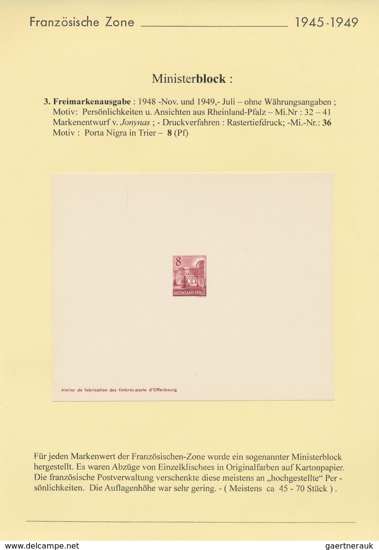 Französische Zone: 1945/49, sehr spezialisierte Sammlung aller drei Zonen postfrisch, gestempelt und