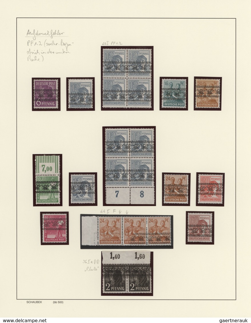 Bizone: 1945/1949, Hochwertige Postfrische Sammlung Im Schaubek-Album, Teils Auch Ausgeschmückt Mit - Autres & Non Classés