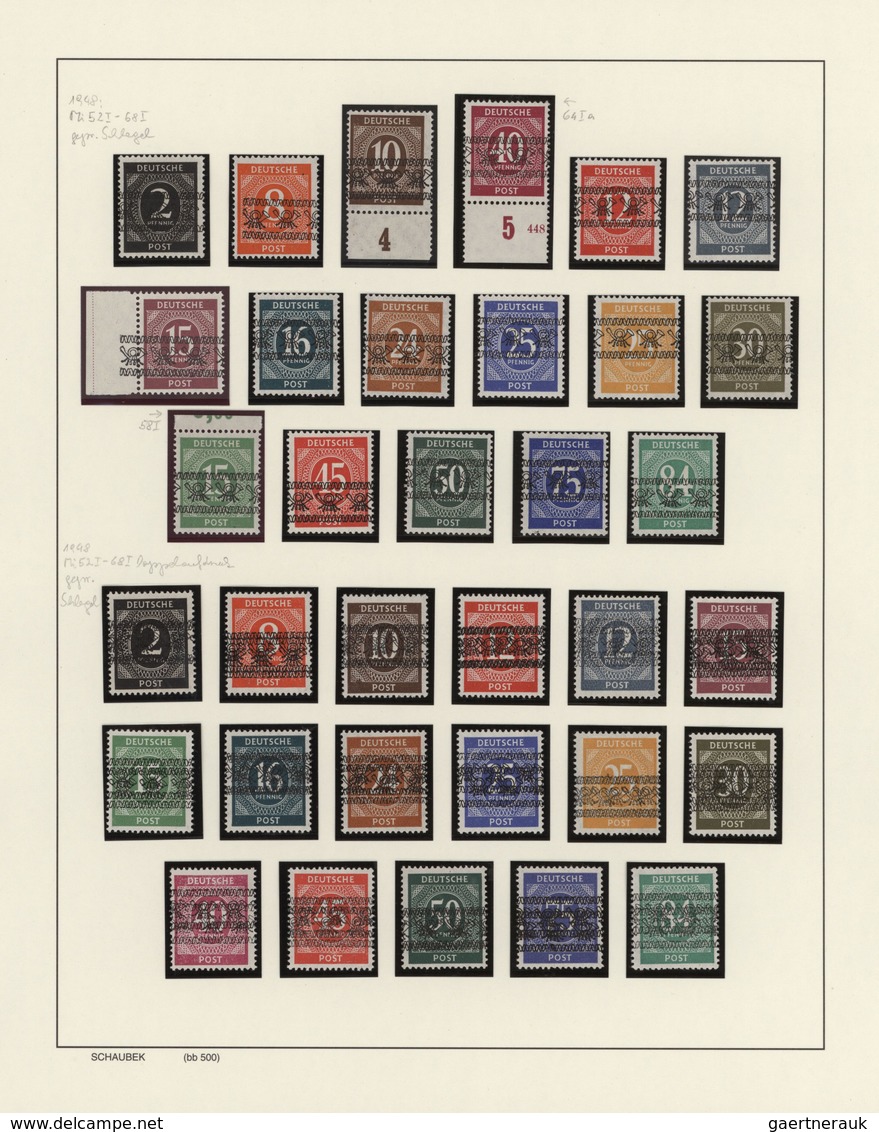 Bizone: 1945/1949, Hochwertige Postfrische Sammlung Im Schaubek-Album, Teils Auch Ausgeschmückt Mit - Autres & Non Classés