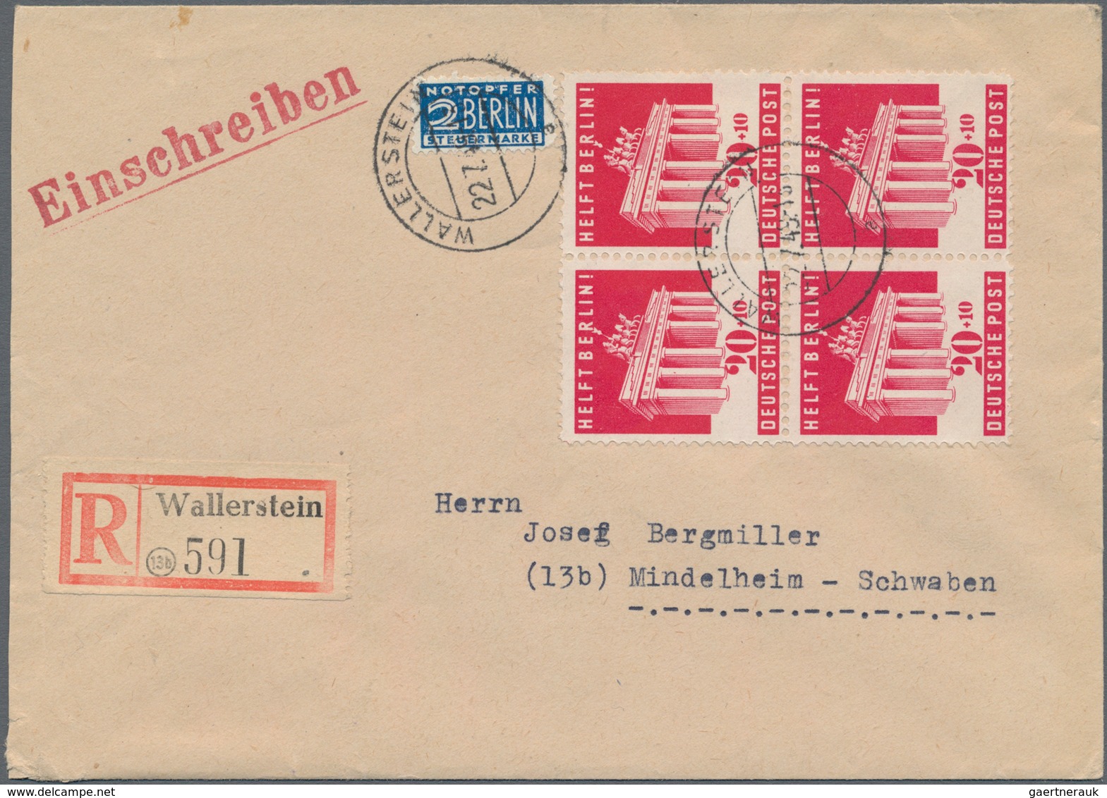 Bizone: 1945/1949, Reichhaltige Sammlung Mit Ca.185 Belegen Im Ringbinder, Dabei Als Schwerpunkt Ein - Other & Unclassified