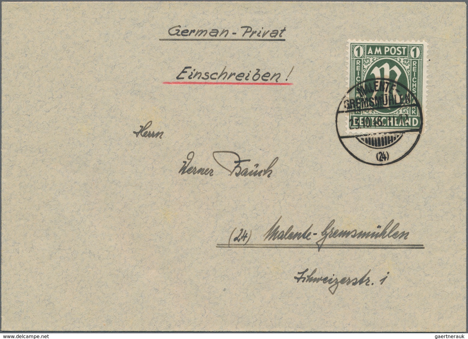 Bizone: 1945/1949, Reichhaltige Sammlung Mit Ca.185 Belegen Im Ringbinder, Dabei Als Schwerpunkt Ein - Other & Unclassified