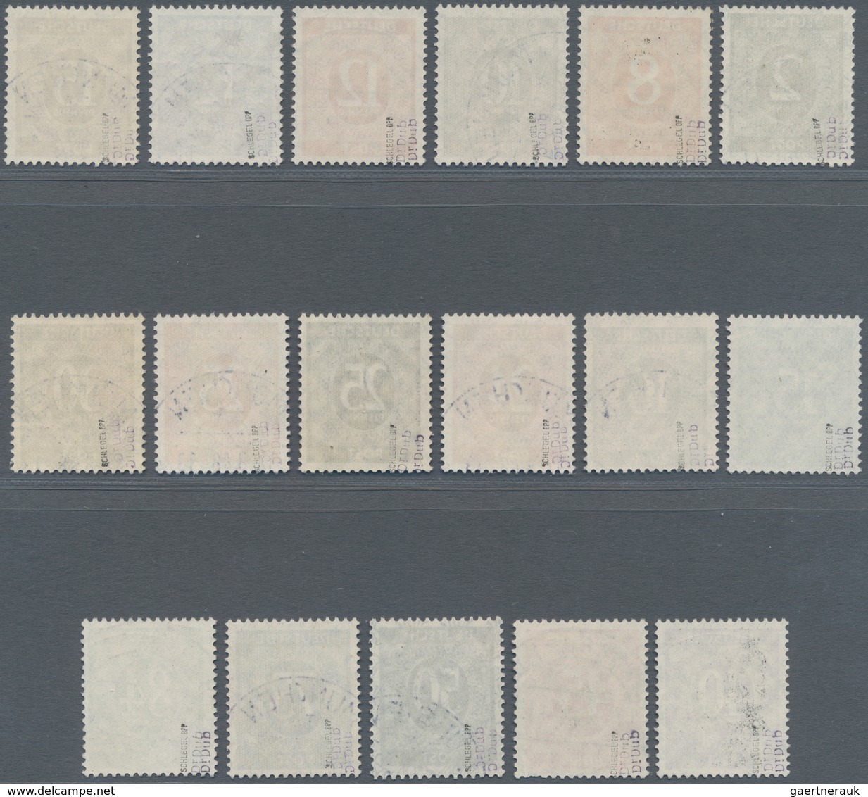 Bizone: 1948, 1 Bis 84 Pfg Ziffer Mit Band- & Netzaufdruck, Gestempelter Prachtsatz Aus 62 Werten Mi - Other & Unclassified