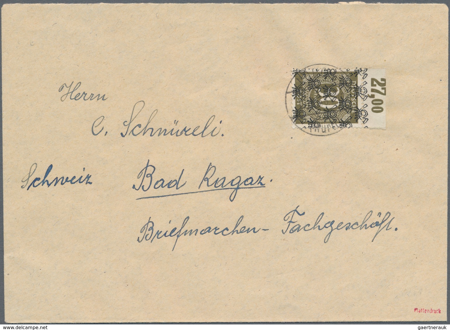 Bizone: 1948, Partie Von 24 Belegen Meist Mit Posthörnchen-Aufdruckmarken Sowohl Arbeiter- Als Auch - Other & Unclassified