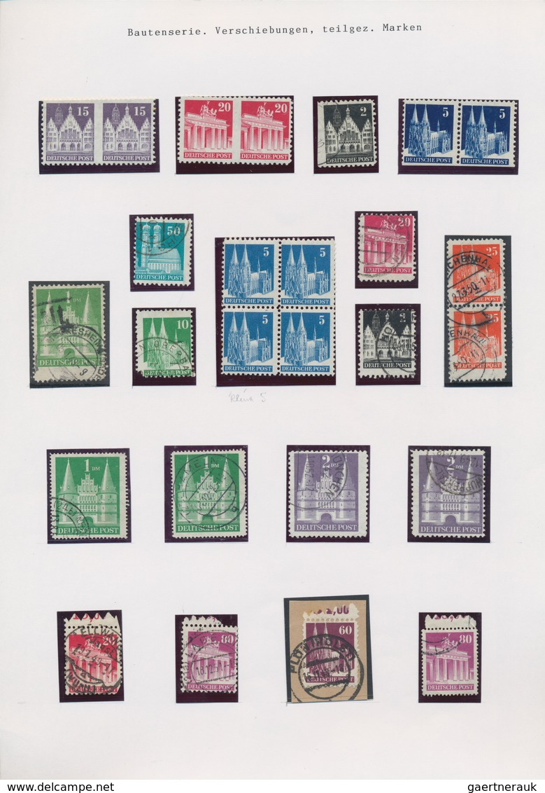 Bizone: 1948/1951, Spezial-Sammlungspartie Auf Blättern Mit Ca. 50 Briefen Und Karten (meist Bedarfs - Autres & Non Classés