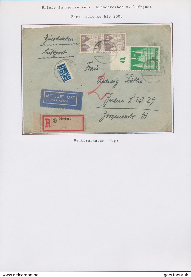 Bizone: 1948/1951, Spezial-Sammlungspartie Auf Blättern Mit Ca. 50 Briefen Und Karten (meist Bedarfs - Other & Unclassified