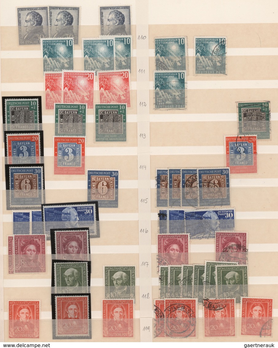 Bundesrepublik Deutschland: 1948/1965, Reichhaltiger, Parallel In Beiden Erhaltungen Geführter Lager - Sammlungen