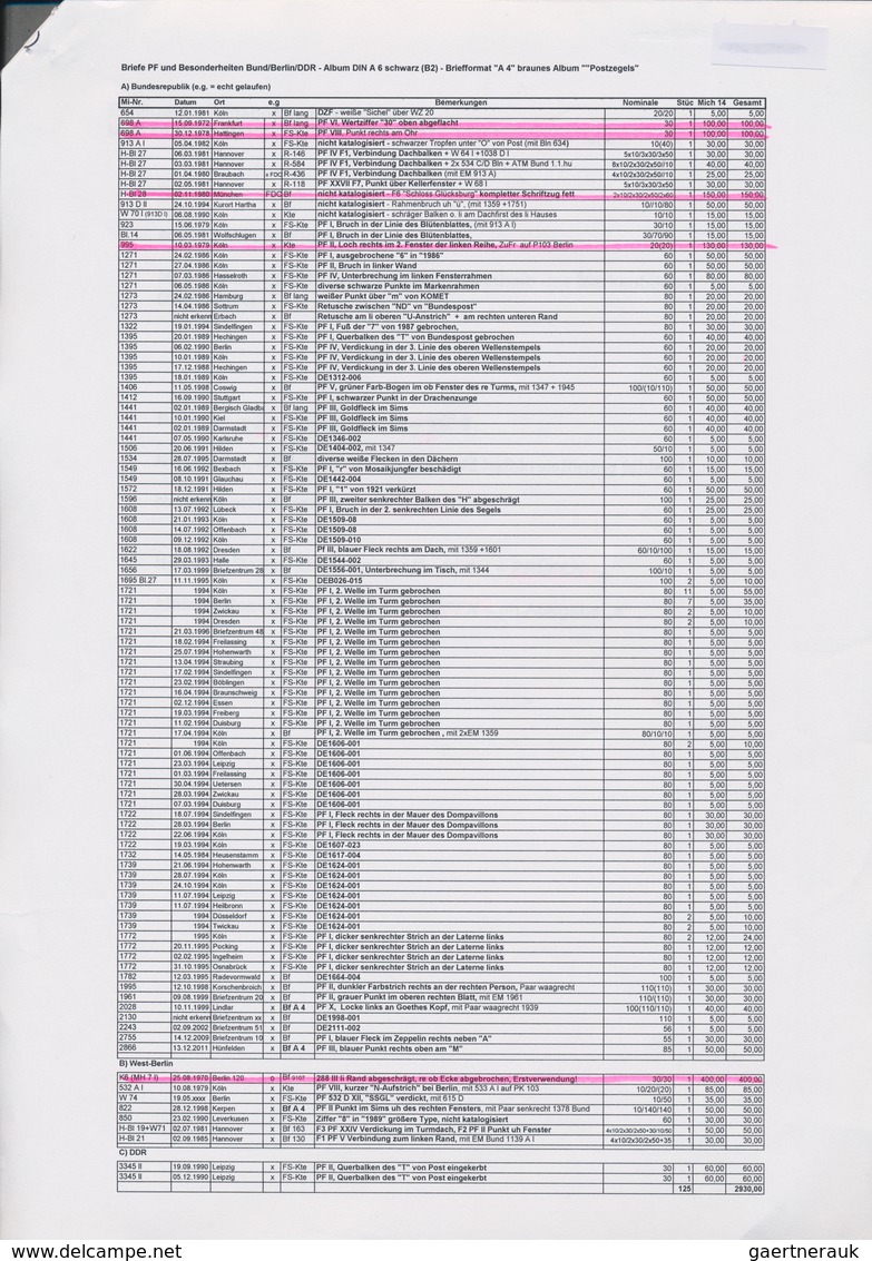 Bundesrepublik Deutschland: 1948/2002, Meist Bund Und Auch Etwas Berlin Und DDR, Umfangreicher Samml - Sammlungen