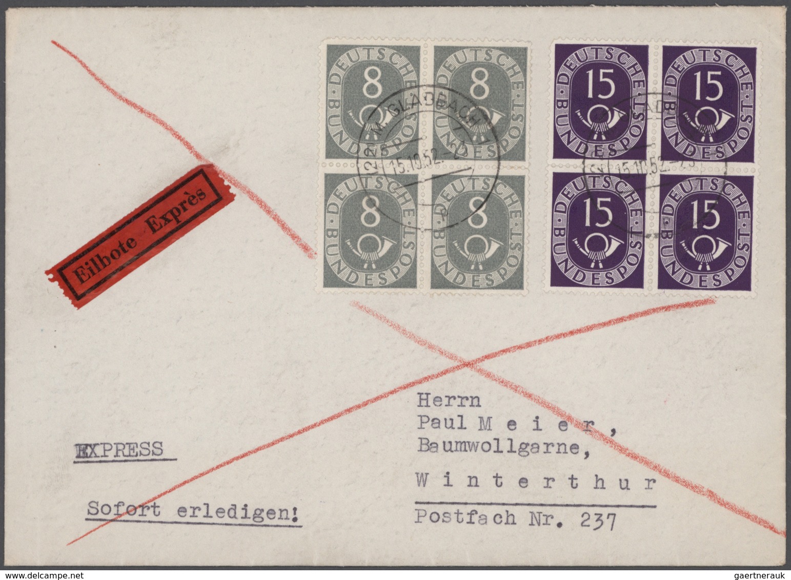 Bundesrepublik Deutschland: 1949/2008, vielseitiger und ergiebiger Posten von ca. 620 Briefen und Ka