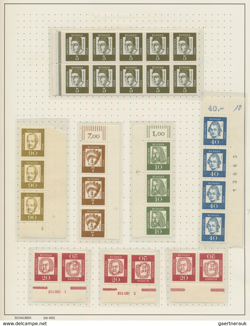 Bundesrepublik Deutschland: 1951/2000, Umfassende Postfrische Spezialisierte Sammlung Meist Der Daue - Collections