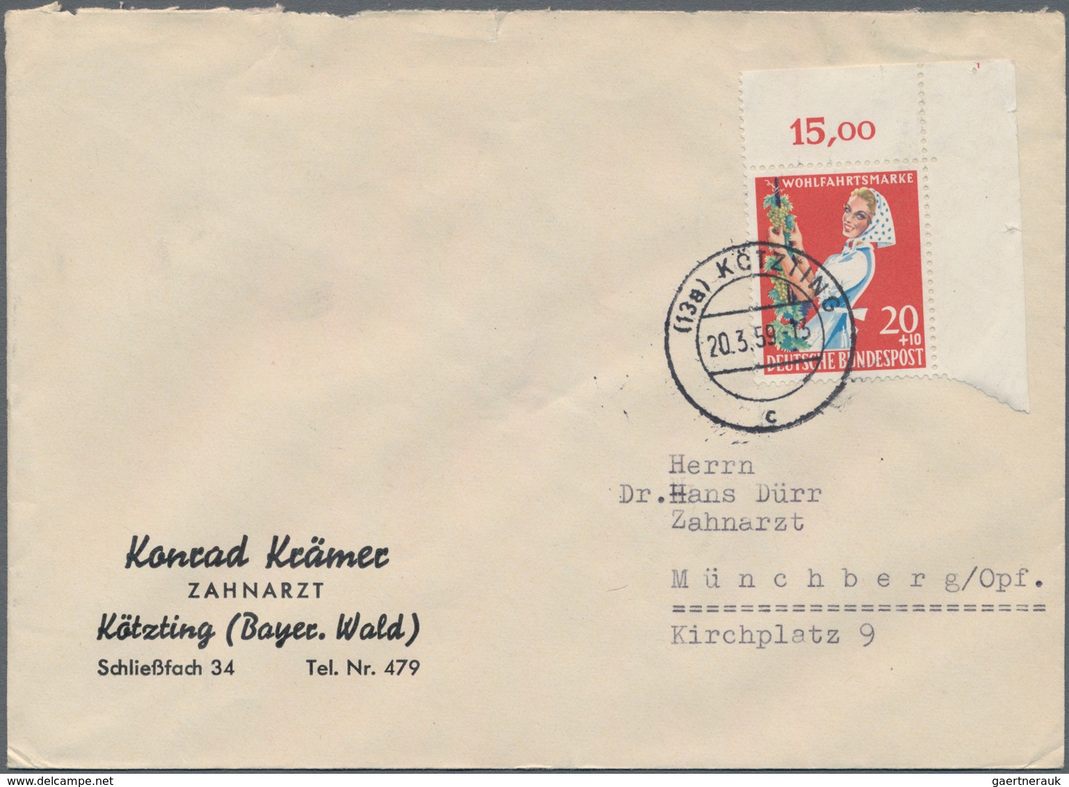Bundesrepublik Deutschland: 1952/1961, Partie Von 61 Briefen/Karten Mit Sondermarken-Einzel- Und Meh - Collections