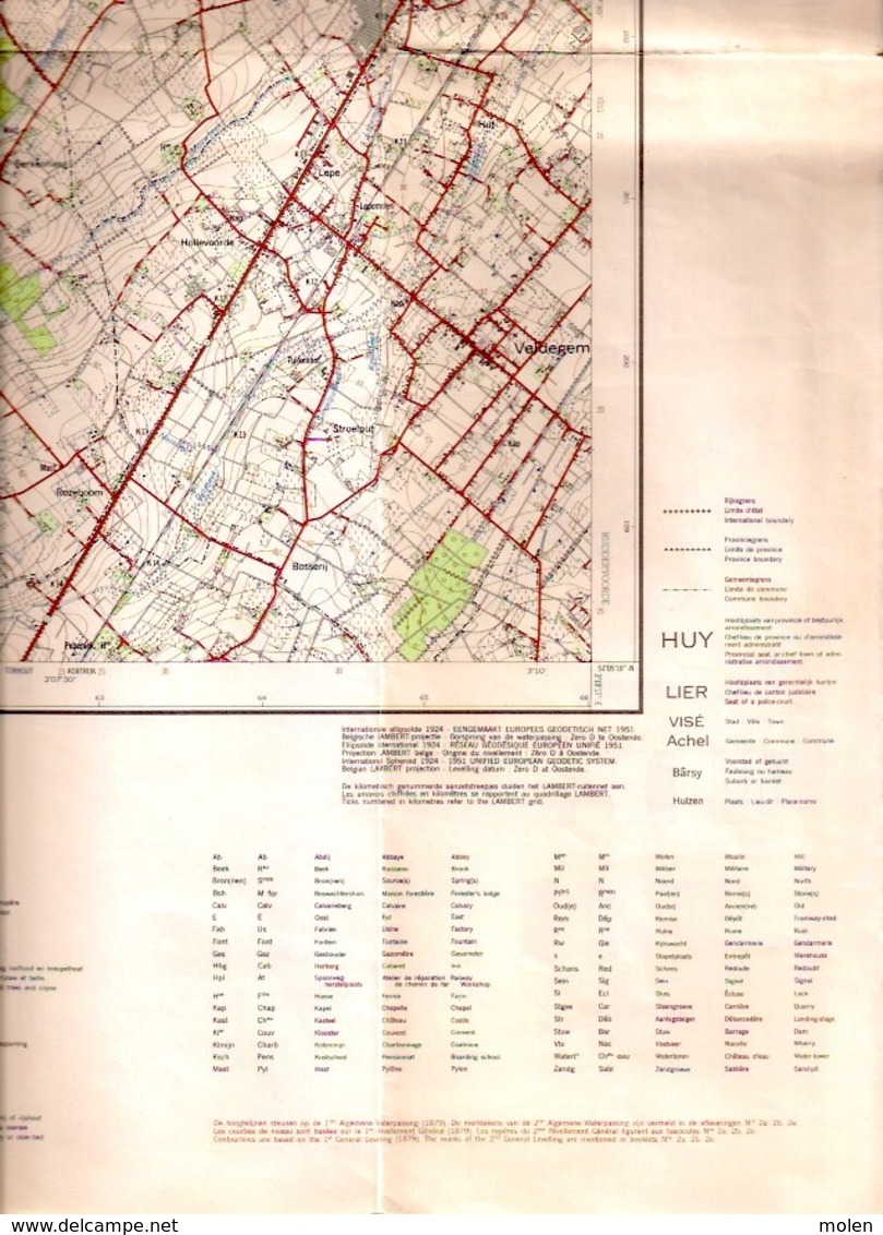 ©1969 GISTEL ZEDELGEM STAFKAART 12/7-8 EERNEGEM ICHTEGEM KOEKELARE WESTKERKE AARTRIJKE ROKSEM ZERKEGEM SNELLEGEM S493