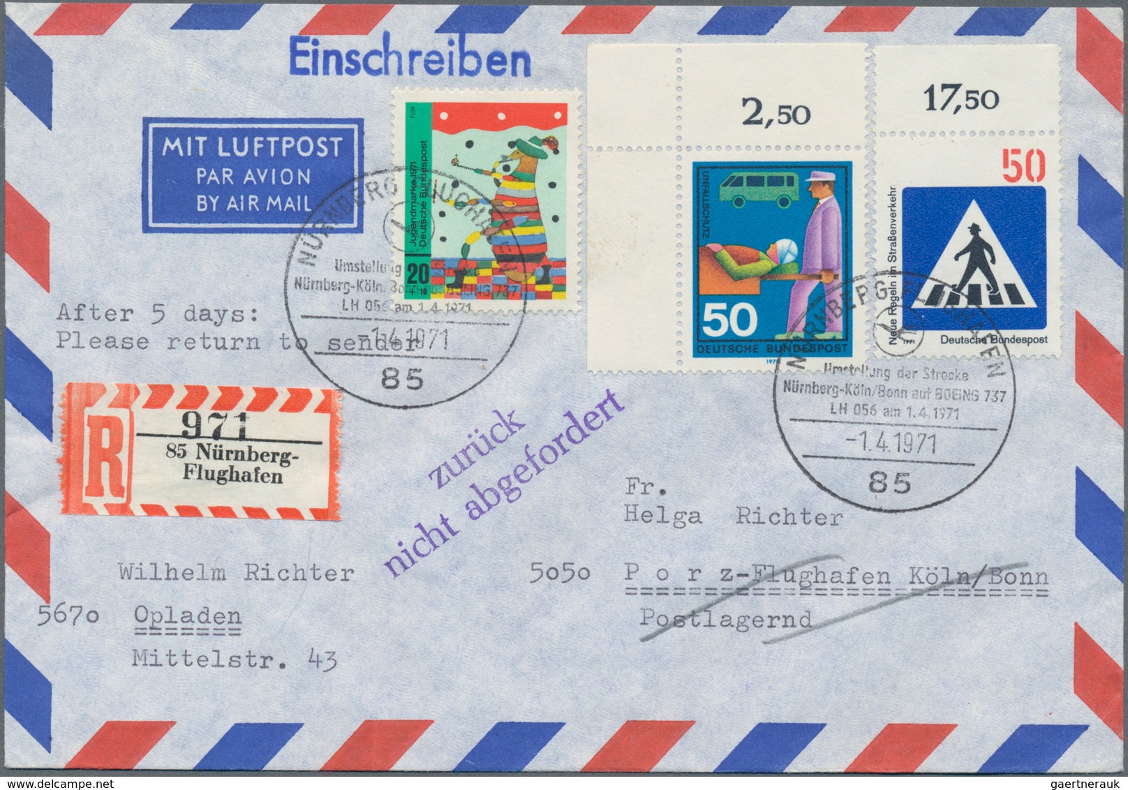 Bundesrepublik Deutschland: 1969/1979, Vielseitiger Bestand Von Ca. 660 Briefen Mit Attraktiven Fran - Collections