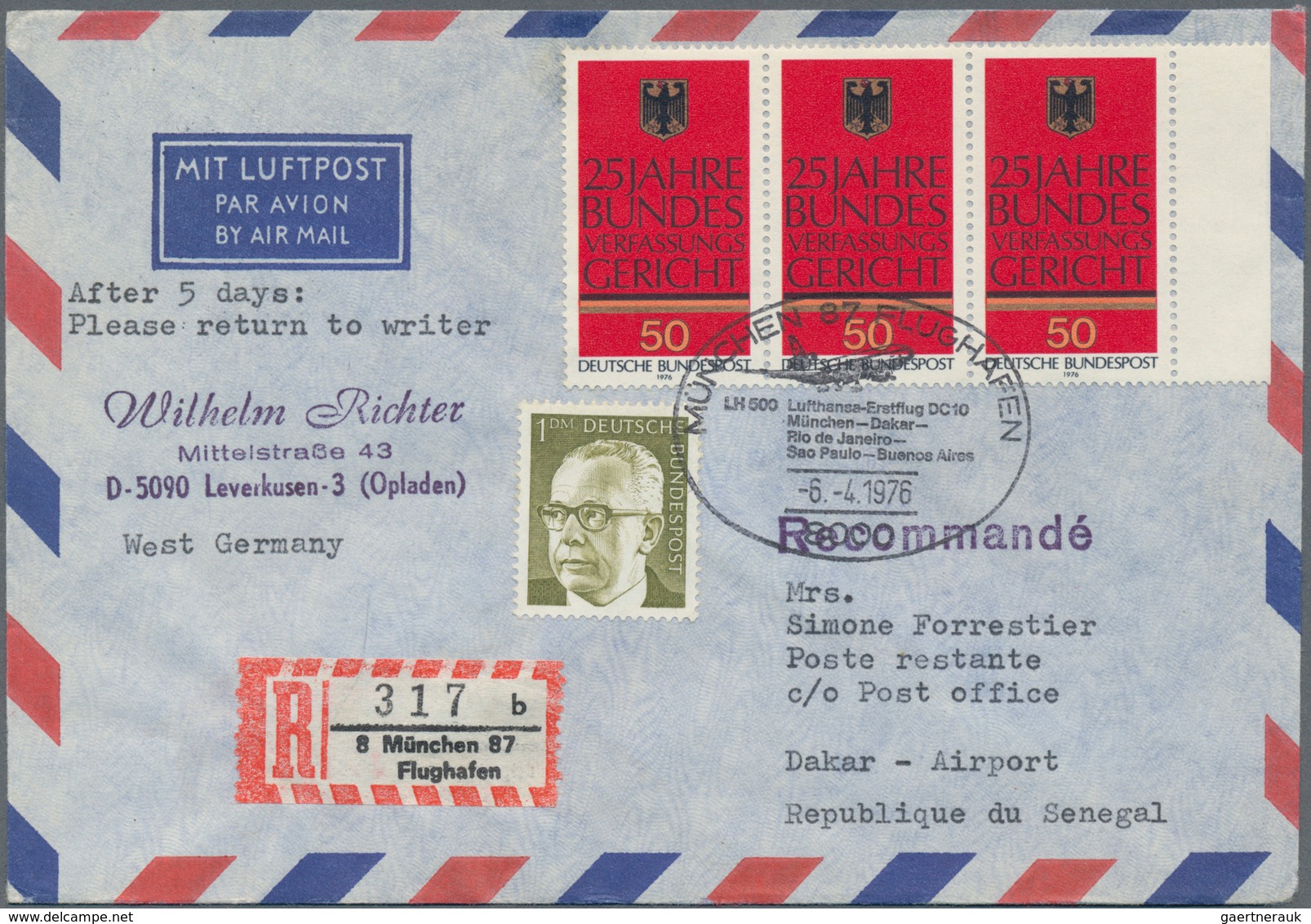 Bundesrepublik Deutschland: 1969/1979, Vielseitiger Bestand Von Ca. 660 Briefen Mit Attraktiven Fran - Collections