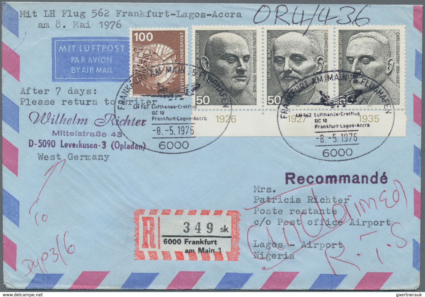 Bundesrepublik Deutschland: 1969/1979, Vielseitiger Bestand Von Ca. 660 Briefen Mit Attraktiven Fran - Collections