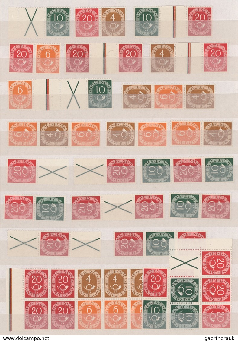 Bundesrepublik - Zusammendrucke: 1947/2001, Postfrische, Teils Ungebrauchte Sammlung Der Zusammendru - Zusammendrucke