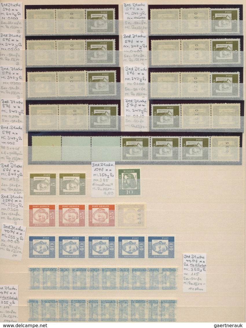 Bundesrepublik - Rollenmarken: 1956/2000 (ca.), Umfassender Postfrischer Spezial-Sammlungsbestand Im - Roller Precancels