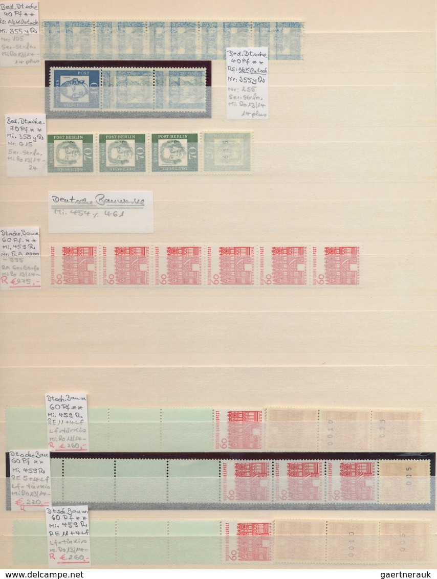 Bundesrepublik - Rollenmarken: 1956/2000 (ca.), Umfassender Postfrischer Spezial-Sammlungsbestand Im - Roulettes