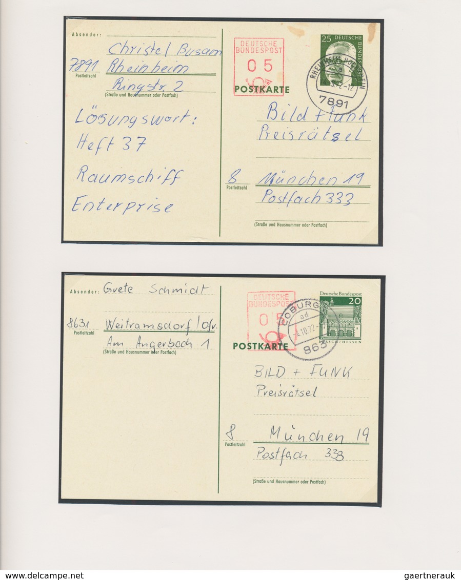 Bundesrepublik - Ganzsachen: 1971/1972. Interessante Kollektion Mit 16 Postkarten: Heinemann 25 Pf, - Autres & Non Classés