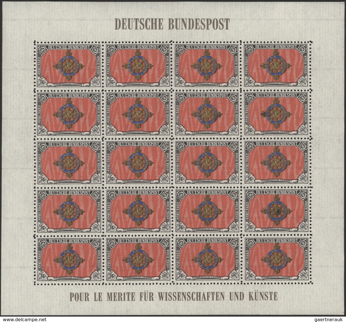 Bundesrepublik - Besonderheiten: 1969, 5 DM "Pour Le Merite" Ein Lot Von Insges. 29 Essays, Dabei Ko - Autres & Non Classés