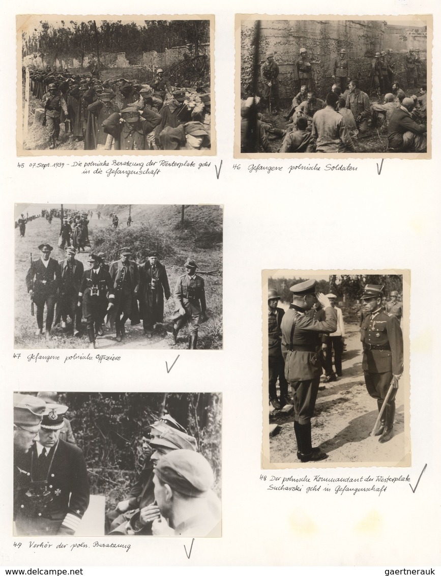 Varia (im Briefmarkenkatalog): Foto-Album Danzig Ausbruch Des 2. Weltkrieges, Dokumentation Mit Orig - Autres & Non Classés